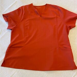 Mandala Woman’s Scrub Top Pumpkin (Orange) 4XL